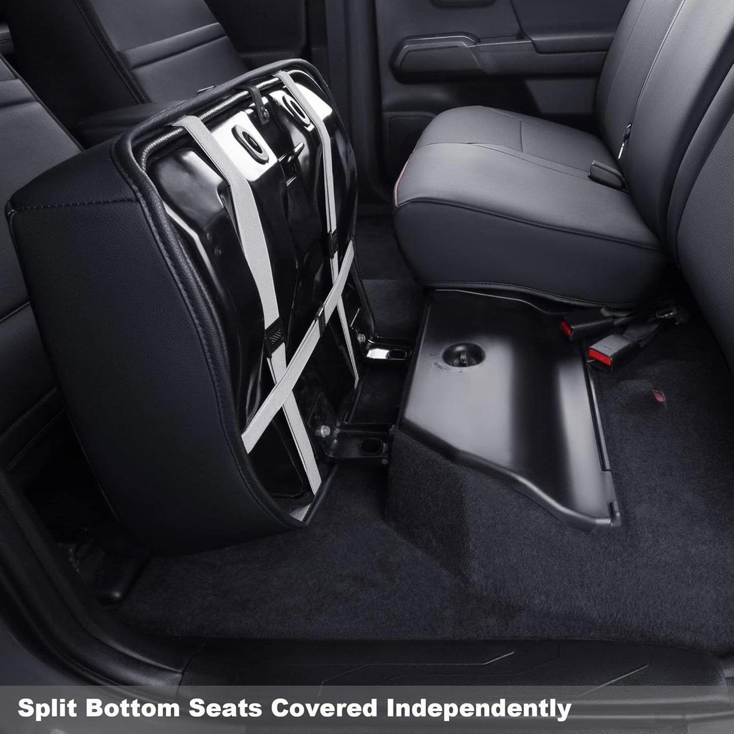 Tacoma Custom Fit Seat Covers for 2024-25 Tacoma Crew Cab with Faux Leather