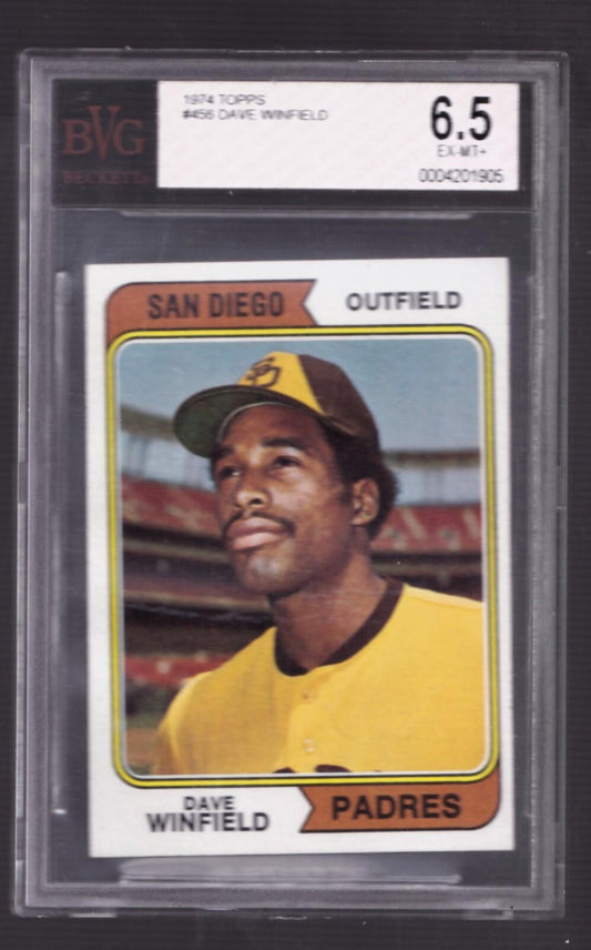 1974 Topps #456 Dave Winfield RC BGS EX-MT+ 6.5 HOF Rookie Card