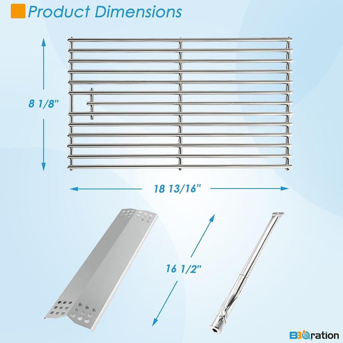 KitchenAid Grill Replacement Kit 7mm Grates Burner Heat Plates 720-0787D
