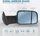 Mirror Power Folding Heated Memory Turn Signal Puddle Light Chrome Left for Ram