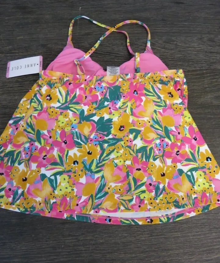 Anne Cole Limited Edition Ladies Swim Pullover Triangle Tankini Top Small New