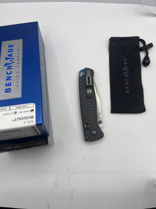 Benchmade Knive Bugout 535-3 CPM-S90V  Carbon Fiber Pocket Knife 🇺🇸Modified