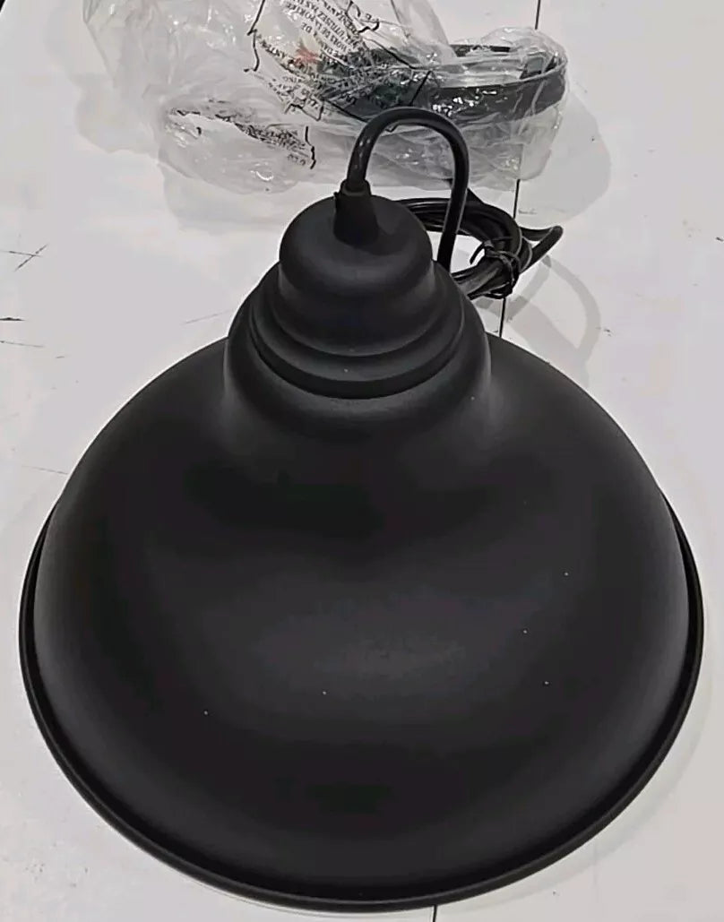 Black Industrial Pendant Lights Vintage Farmhouse Metal Hanging Ceiling Light...