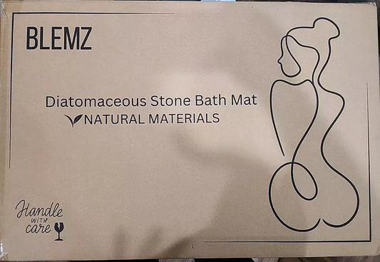 Blemz Stone Bath Mat Diatomaceous Earth Quick Drying Super Absorbing Non Slip