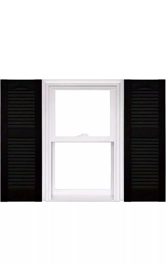 Mid America Open Louver Vinyl Shutters 14.5in. Wide (1 Pair) - 14.5 x 25 002 ...