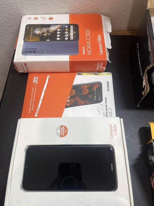 Nokia C300 2023 32GB 4G Consumer Cellular Prepaid Smart Cell Phone 6.5 XL Screen