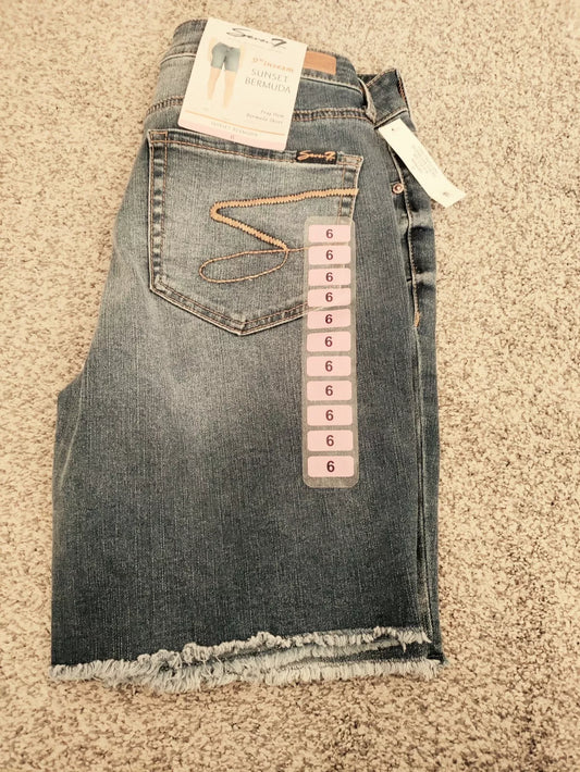 Seven7 Sunset Frayed Hem Shorts SIZE 6