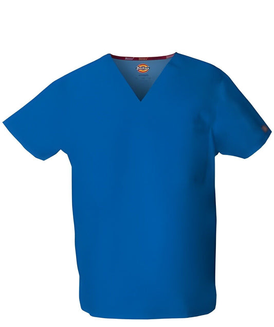 Dickies Signature Unisex V-Neck Scrub Top - Blue Xl