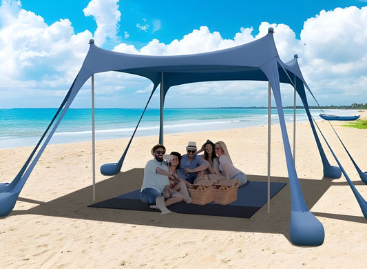 Vibemo Pop Up Beach Tent Sun Shelter UPF50+,Ground Pegs and Stability Poles US
