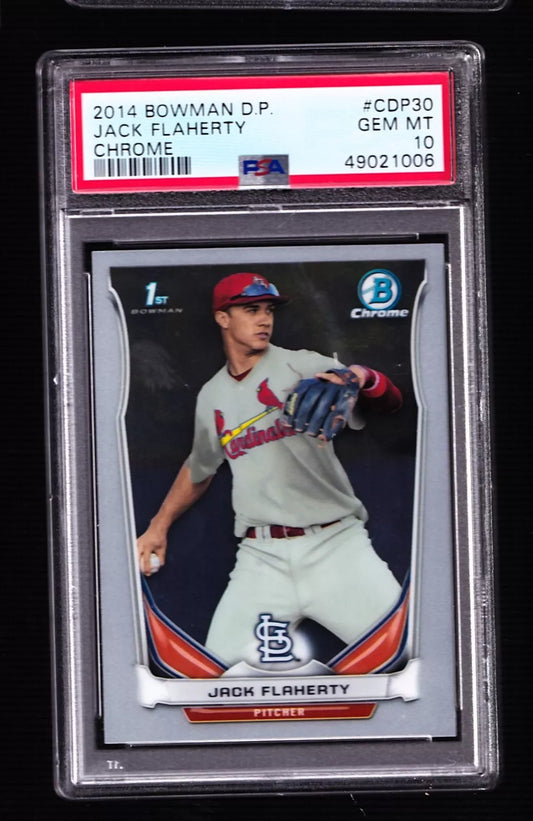 2014 Bowman Chrome Draft Picks Jack Flaherty RC #CDP30 PSA 10 Gem Mint