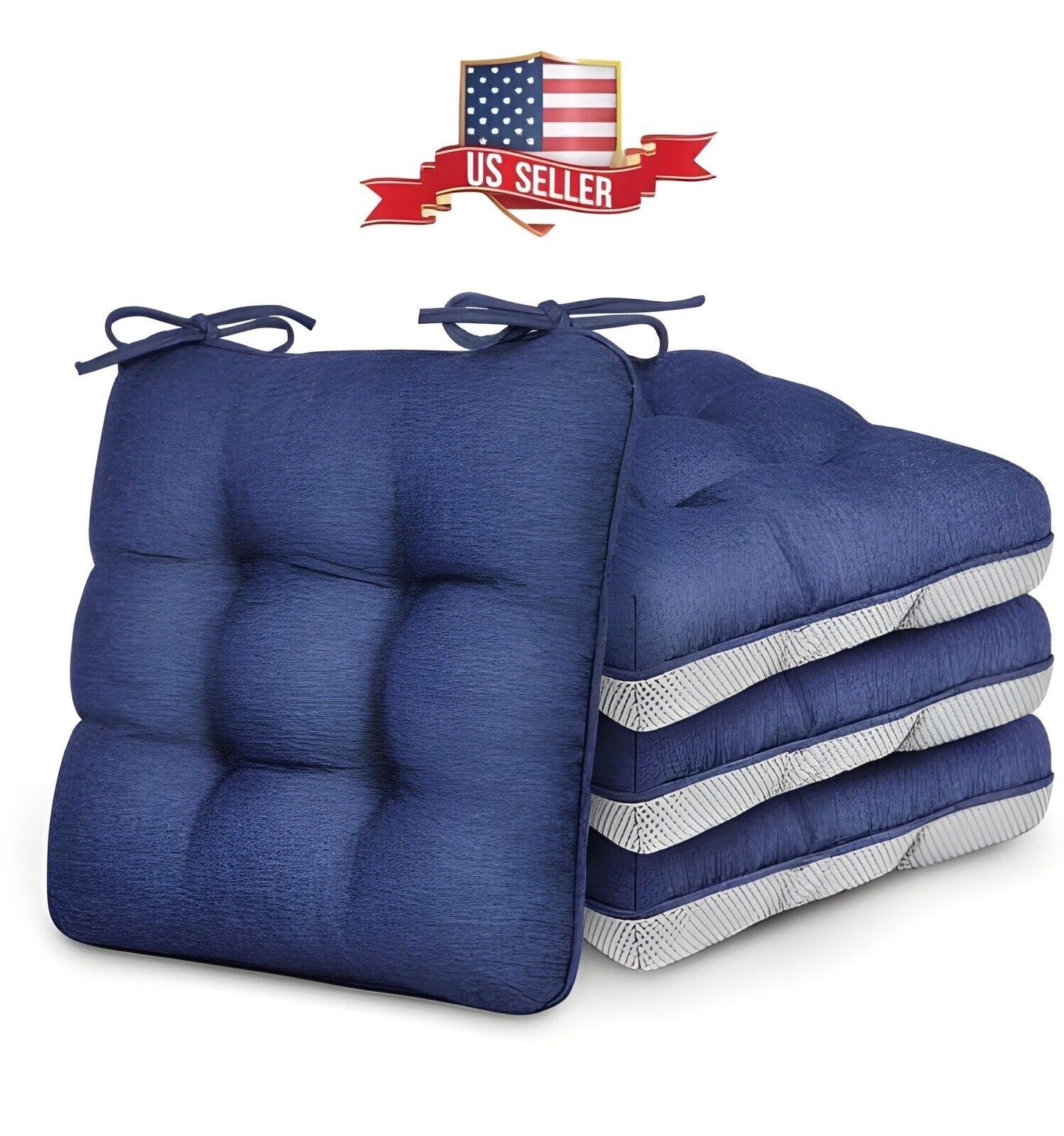 Love's cabin Memory Foam Chair Cushions Set of 4 Outdoor/Indoor Chair Pads fo...
