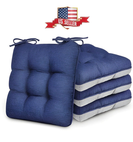 Love's cabin Memory Foam Chair Cushions Set of 4 Outdoor/Indoor Chair Pads fo...
