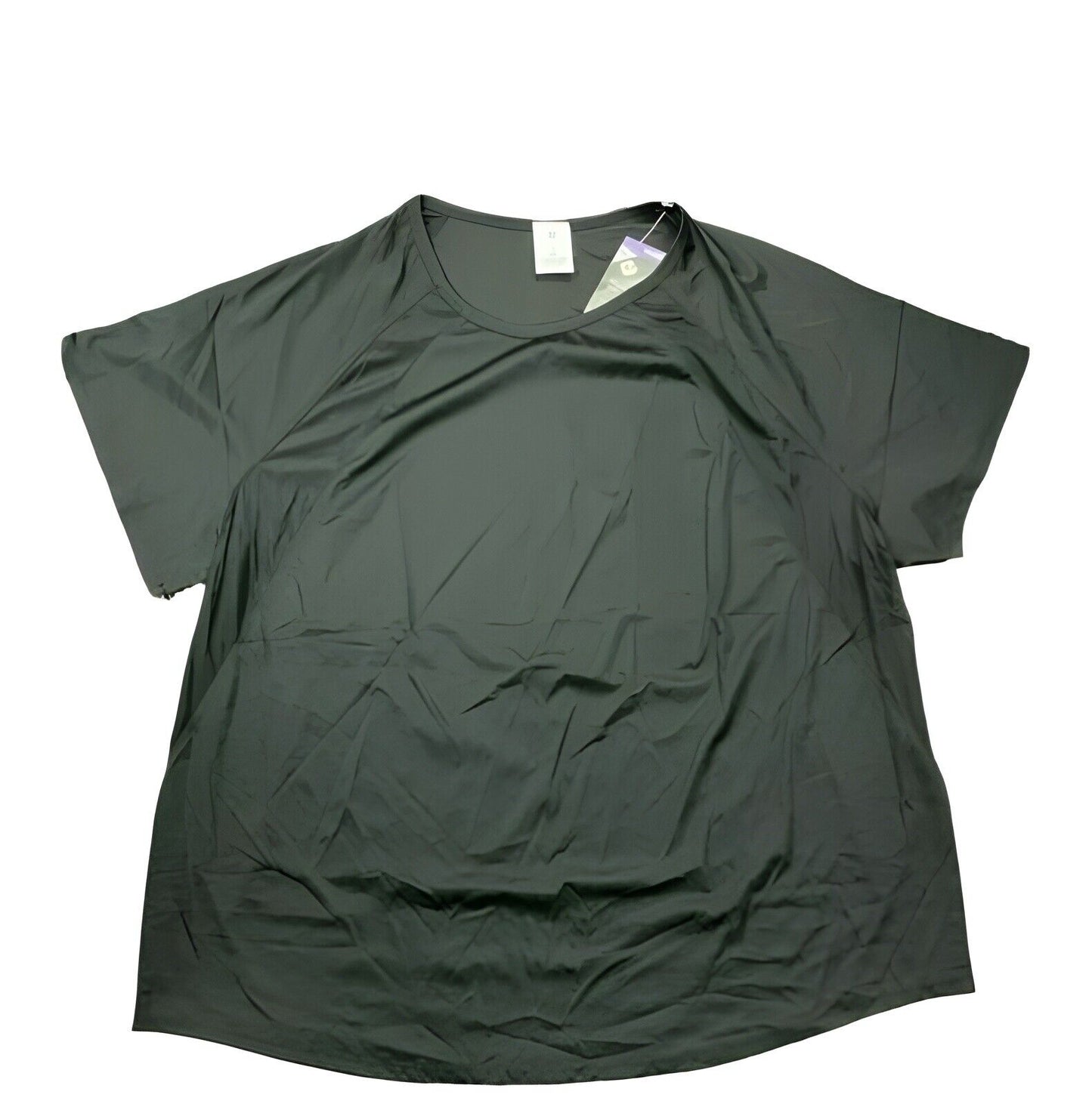 Member's Mark Women's Short Sleeve Mesh Piercing Work It Out Active Tee Black XL