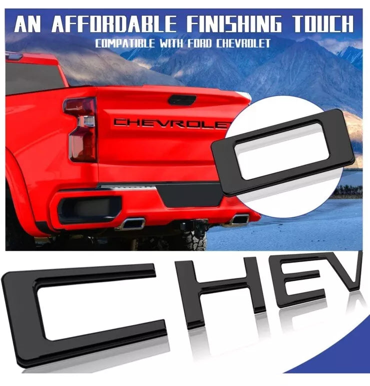 3D Tailgate Insert Letter Emblem for Chevrolet Silverado 1500 2500HD 2019-2023