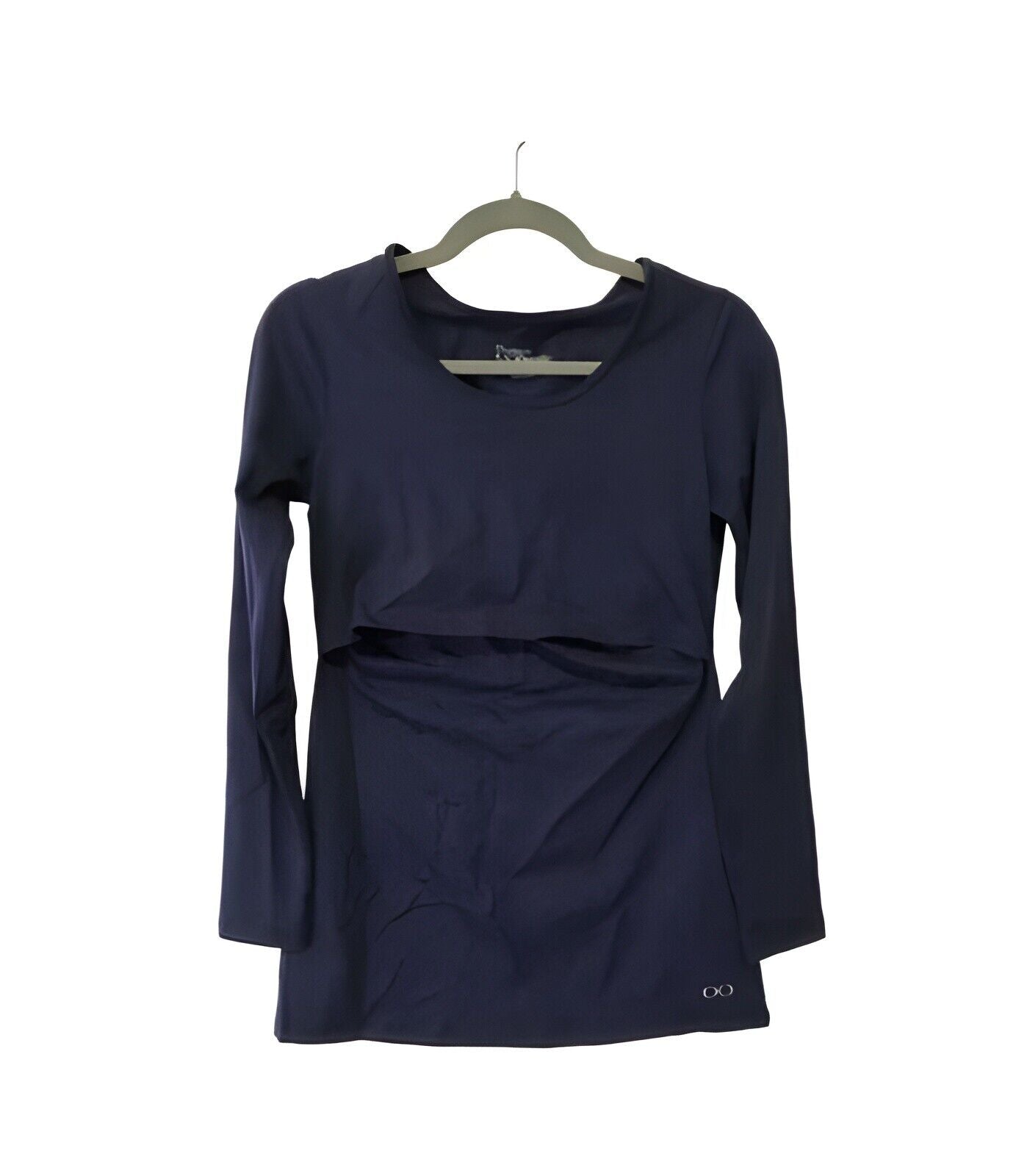 Modern Eternity Long Sleeves Round Neck Pullover Nursing Top Navy Women's Large