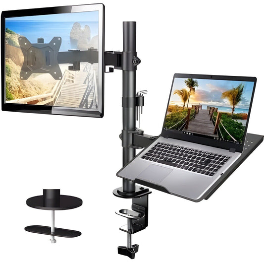 HUANUO Laptop Monitor Mount, Single Monitor Desk Mount Holds 13-32 inch Compu...
