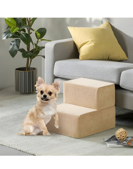 ZINUS Foam 13 Inch X-Small, 2 Step Pet Stairs, sized as 14” x 17” x 13”