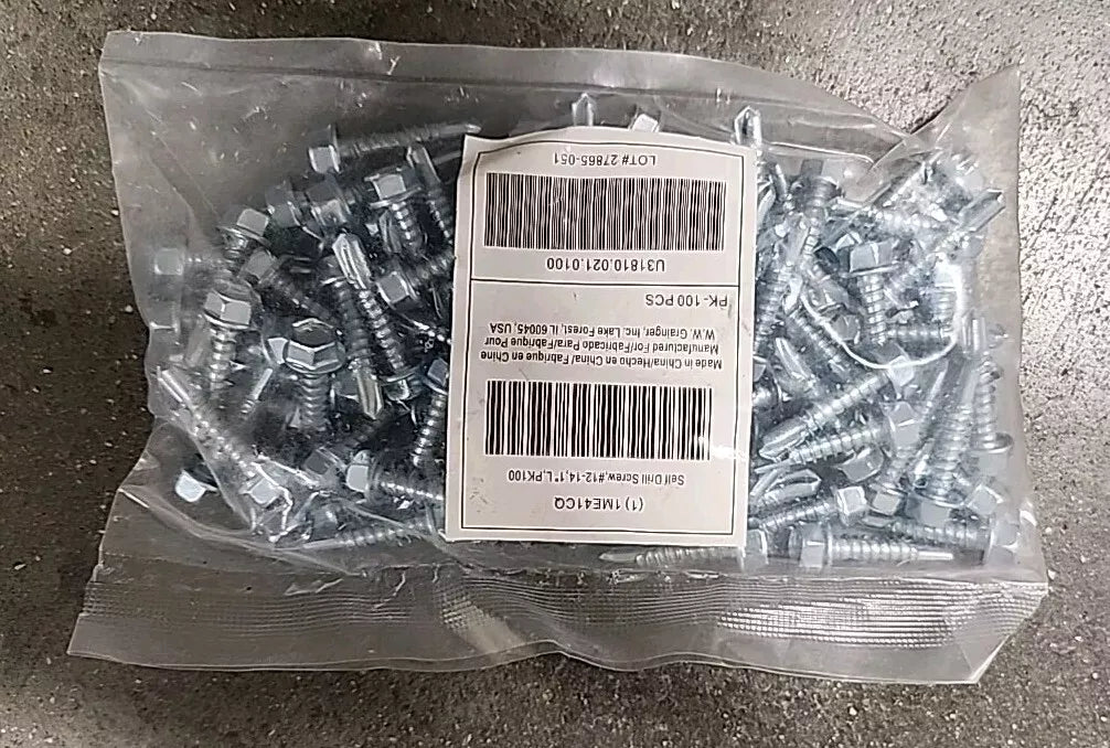47219 12-14 x 1-Inch Hex Washer Head Self Drilling Screw,