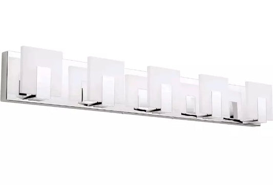 5 Lights Modern Led Bathroom Vanity Light Acrylic Stainless Steel Chrome Up And