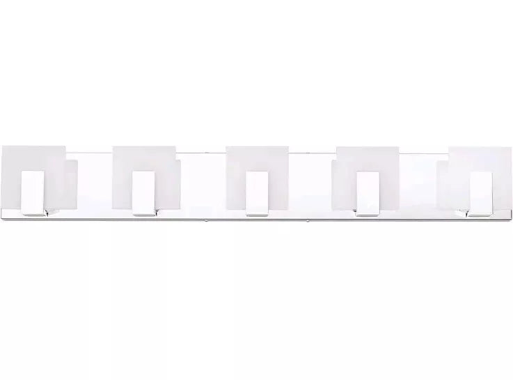 5 Lights Modern Led Bathroom Vanity Light Acrylic Stainless Steel Chrome Up And