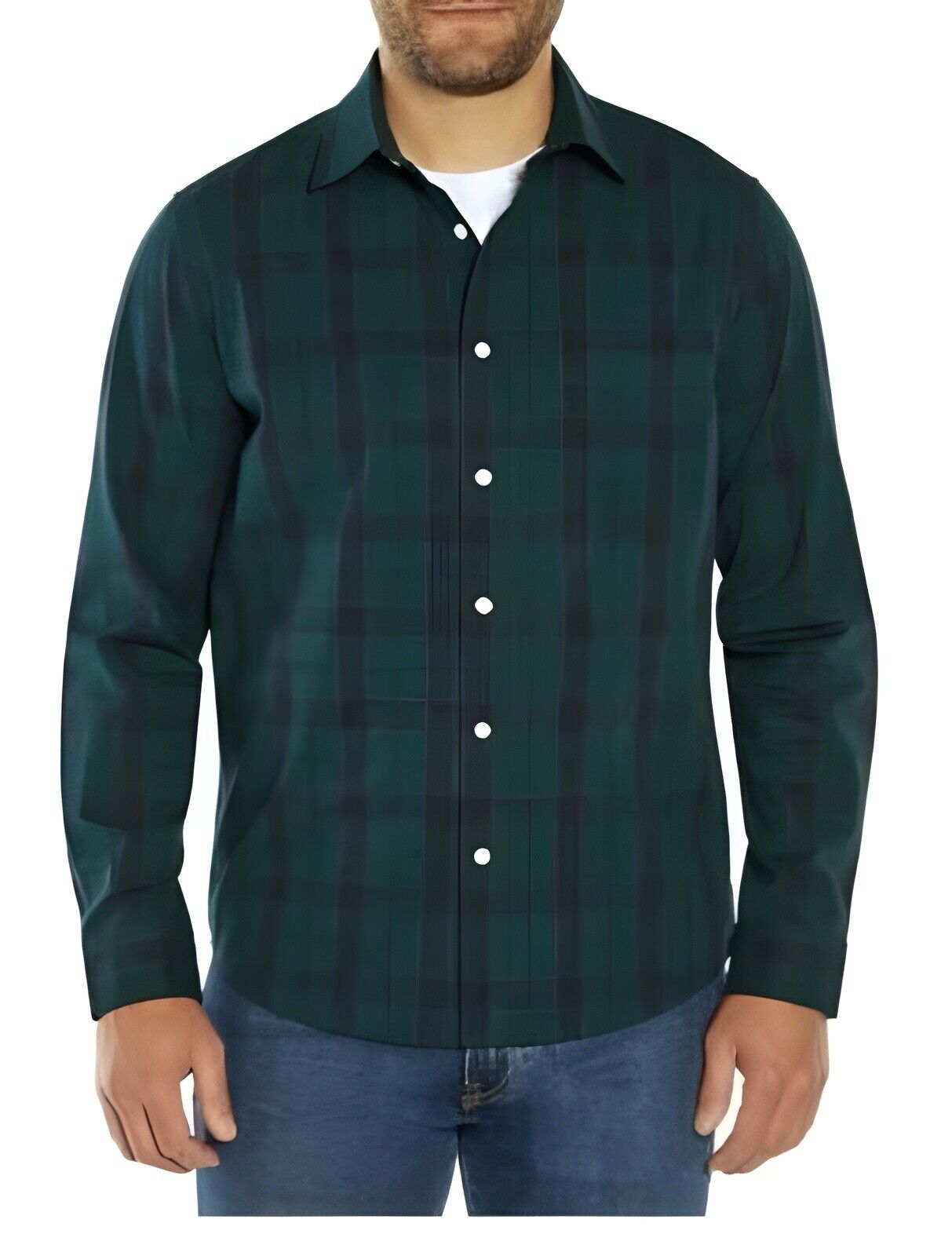 NEW Men's Gap Green Plaid Long Sleeve Woven Shirt  MSRP $59.95