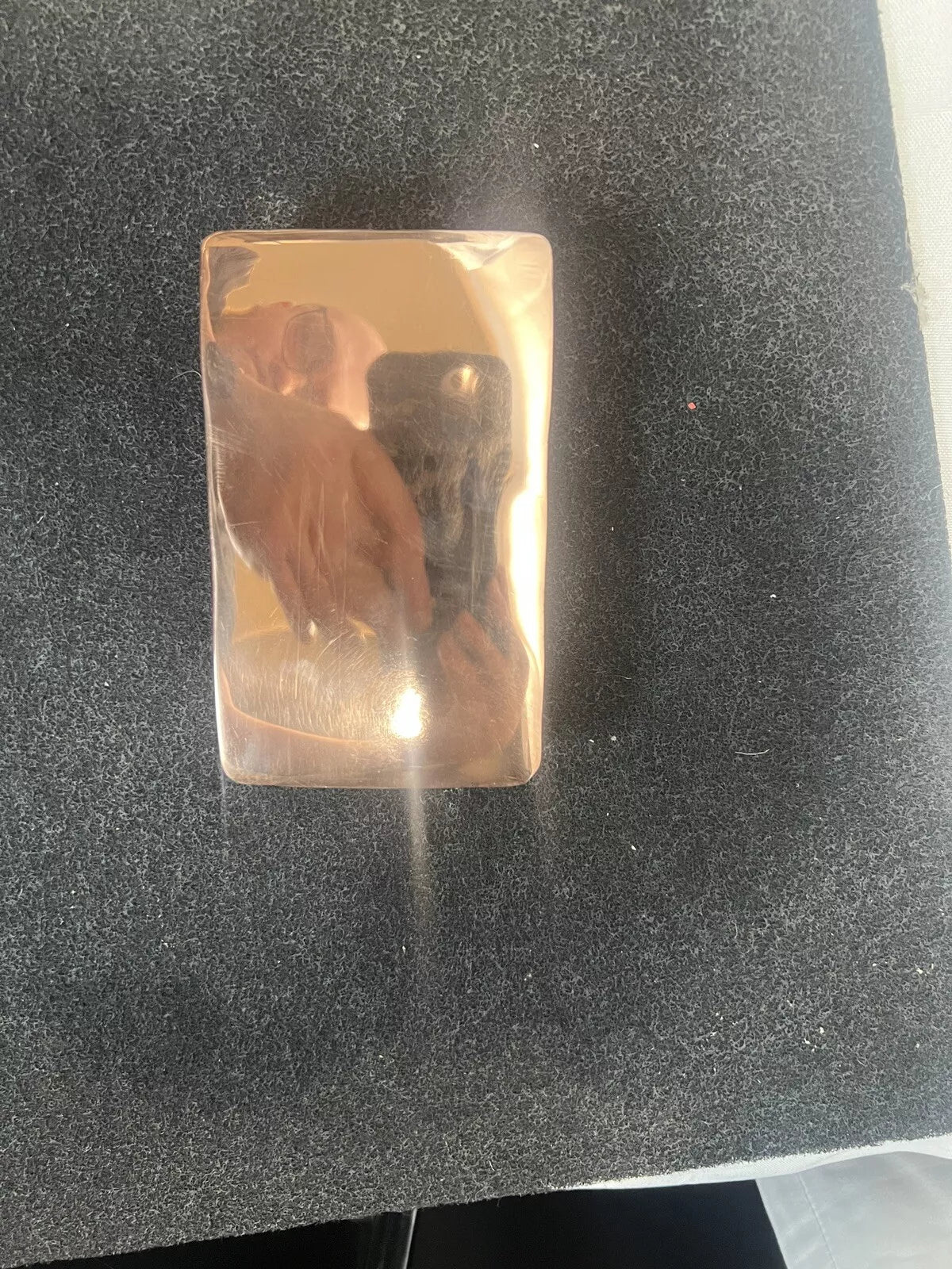 5.2 Pound .999 Copper Bullion Ingot Bar Handmade & Mirror Polished 5”x3”x1”