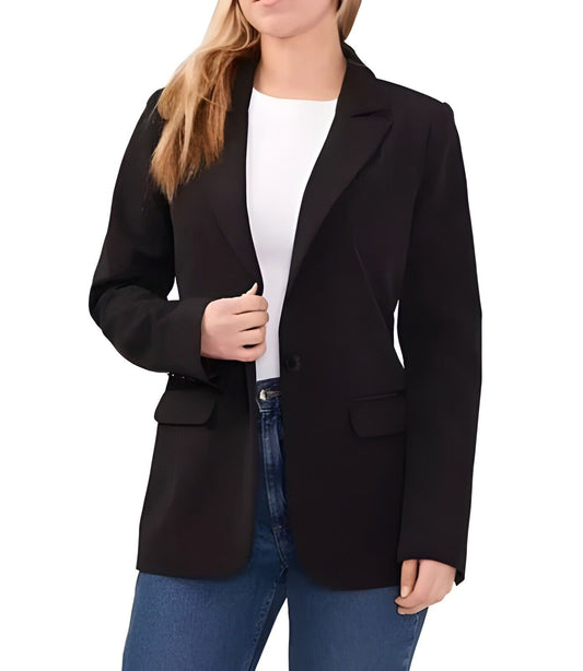 Vince Camuto Ladies Fully Lined Padded Shoulder Split Blazer Size XS Black