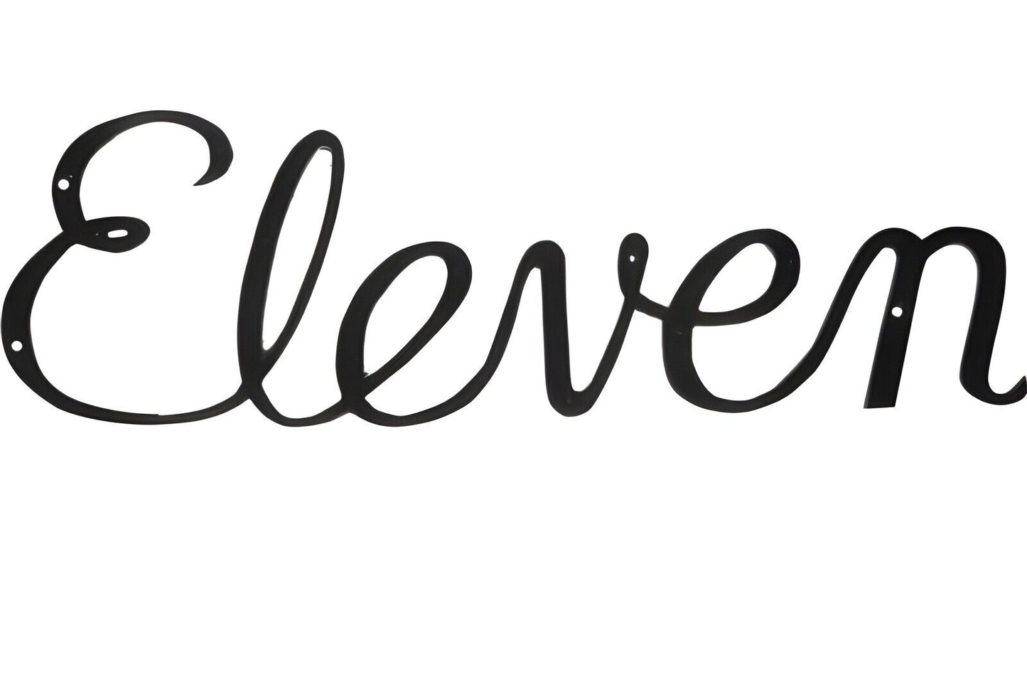 Script Style Address House Numbers Written Word Cursive Eleven Size 17”W 6”H