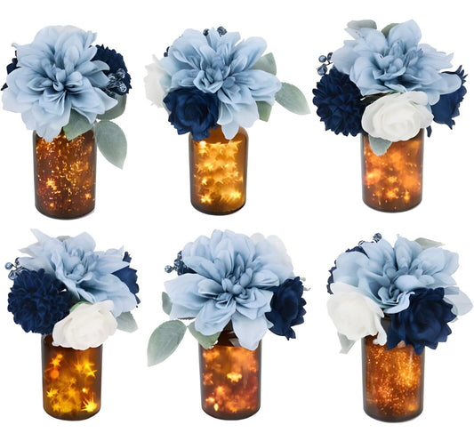 7 “ Wedding Centerpieces Flower arrangements Various Flashing Effects On Vase