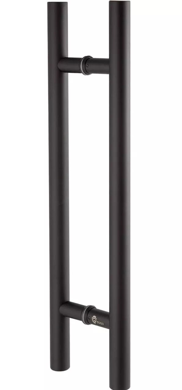 2-Togu Solid Standoffs Heavy-Duty Commercial Grade-304 SS 24” Door Pull Handles