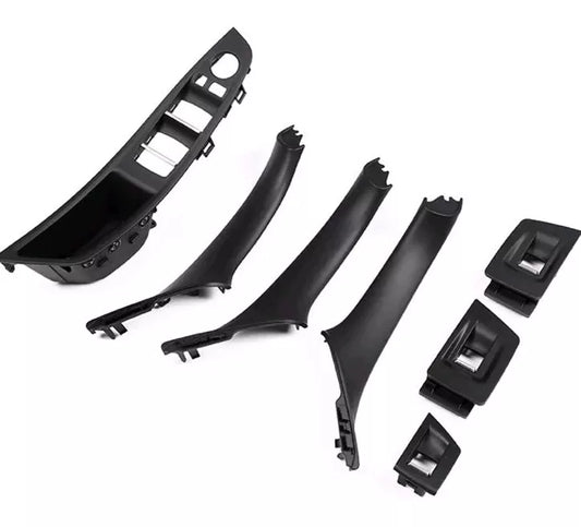 Inner Door Panel Handle Pull Trim Cover For 10-16 BMW 5 Series F10 F11 EOA Black