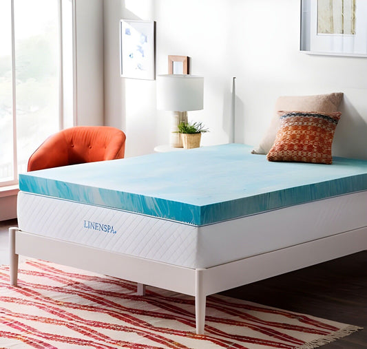 Linenspa 4 inch Soft Plush Swirl Gel Memory Foam Topper - Twin