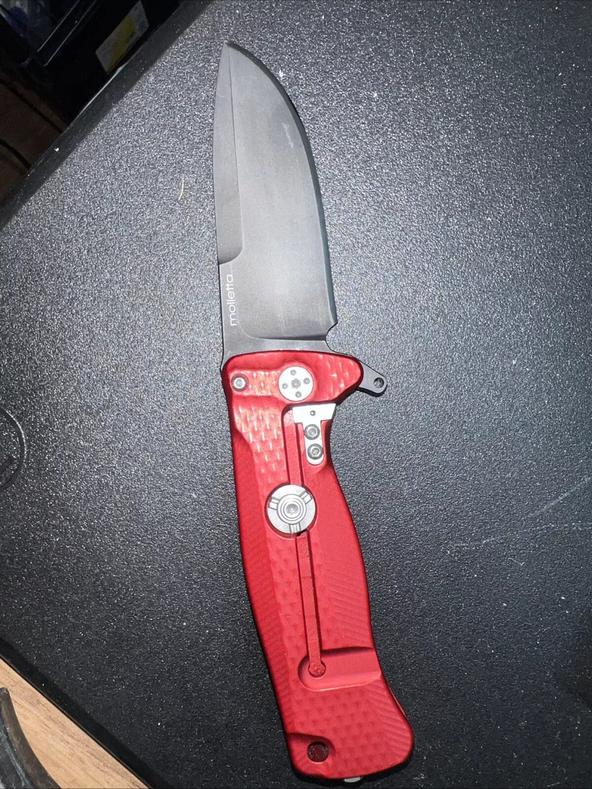 Lion Steel SR11 Black Red Sleipner Framelock Folding Pocket Knife SR11ARB