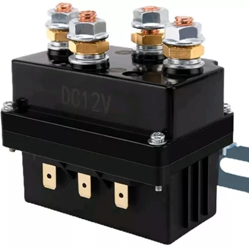500A 12V Winch Solenoid Relay Contactor + 2Pcs Remote Control Kit, for 8000Lb-15