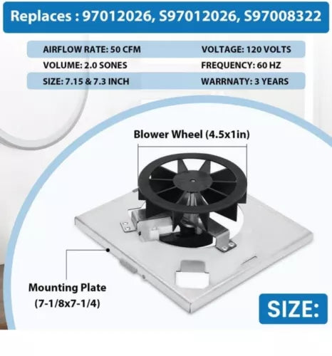 50CFM Fan for nutone 696N-R02 B Bathroom Fan broan 688 Fan Motor,S97012026