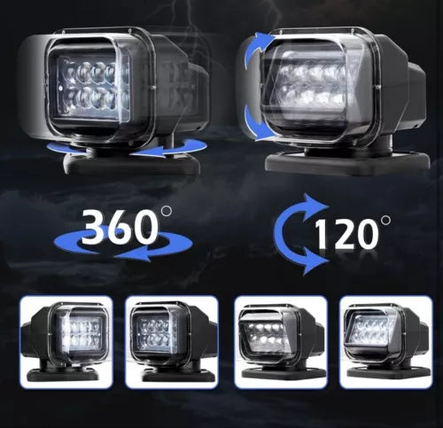 50W Led Search Light for Boat Marine12 V Spot Lightfor Offroad Cars Remote...CP