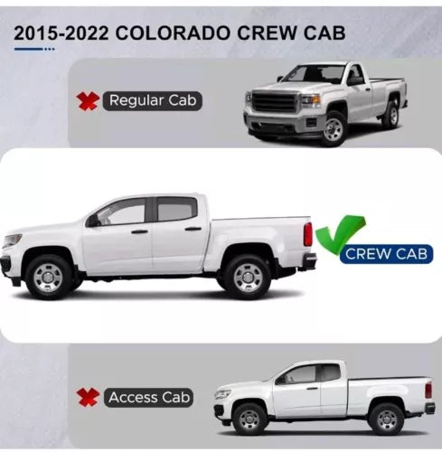 6.5 Inches Running Boards Compatible with 2015-2024 Chevy Colorado/Gmc Canyon Cr