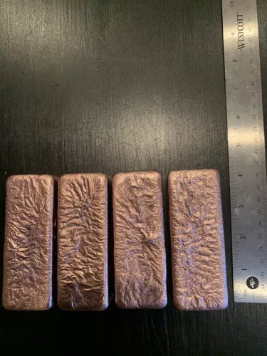 8+ Pounds .999 Copper 4 Thick Bullion Bars Hand Poured 💰💰 Fast Shipping📈📈
