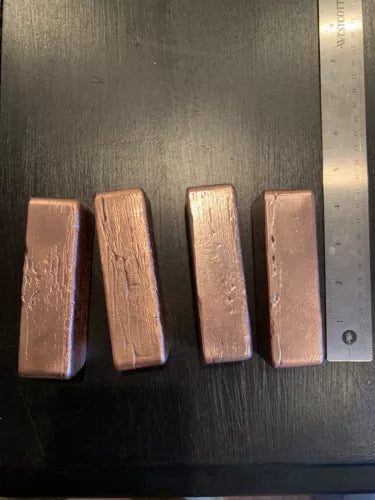 8+ Pounds .999 Copper 4 Thick Bullion Bars Hand Poured 💰💰 Fast Shipping📈📈