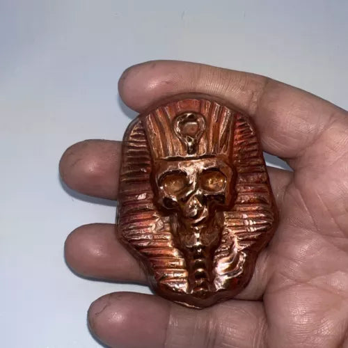 8-10 Oz .999 Copper Art Bullion 3D Skull 💀HAND MADE Great In Hand