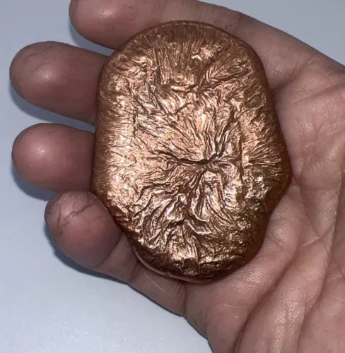 8-10 Oz .999 Copper Art Bullion 3D Skull 💀HAND MADE Great In Hand