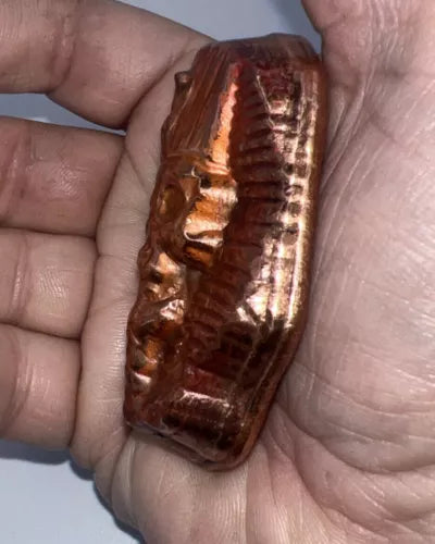 8-10 Oz .999 Copper Art Bullion 3D Skull 💀HAND MADE Great In Hand