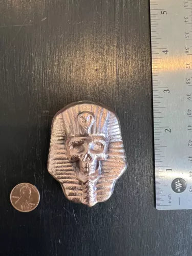 9-11oz .999 Copper Art Bullion 3D Skull Egyptian Aztec 💀HAND MADE Fast Shipping