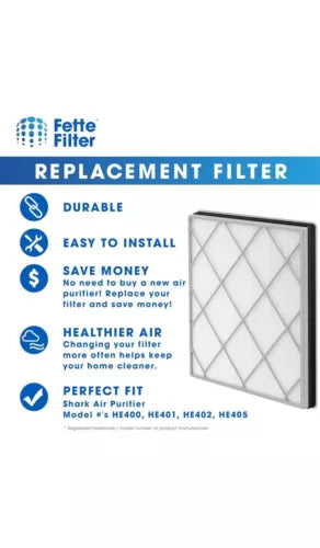 Air Purifier True HEPA Filter Replacement Compatible Shark Air Purifier 4 He401+