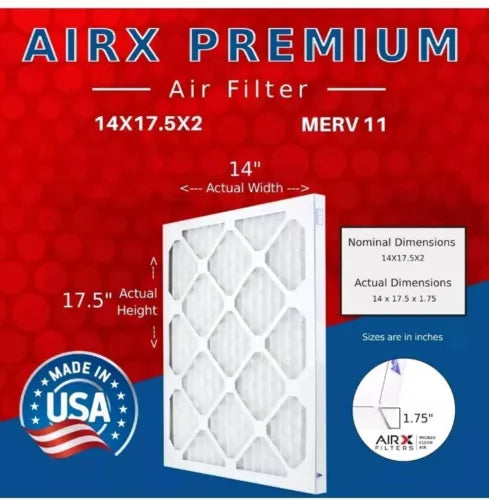 AIRX FILTERS WICKED CLEAN AIR. 14x17 1/2 X 2 Air Filter MERV 11 (4pk)
