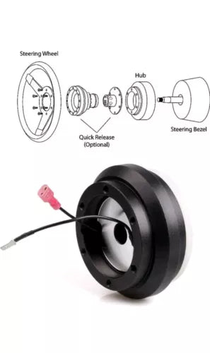Aluminum Steering Wheel Hub Adapter with 6 Hole Boss Kit For Honda Civic EG
