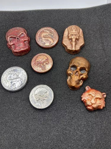 8-10oz. Hand Poured 999 Copper Art Bullion 3D Skull HAND MADE FAST SHIPPING 💀🔥