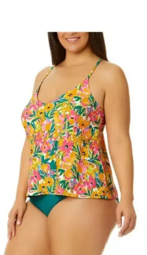 Anne Cole Limited Edition Ladies Swim Pullover Triangle Tankini Top Small New