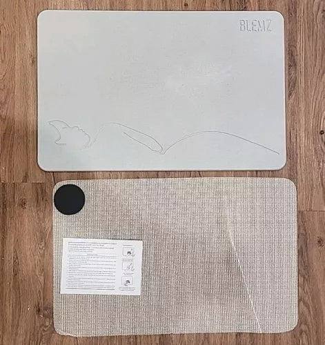 Blemz Stone Bath Mat Diatomaceous Earth Quick Drying Super Absorbing Non Slip