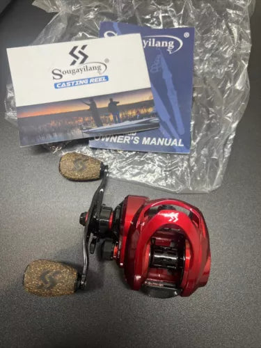Baitcasting Reels, 8:1 Gear Ratio Fishing Reel with Magnetic Braking Black